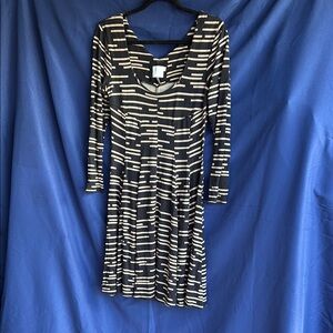 HD in Paris Black and White Fit and Flare Dress